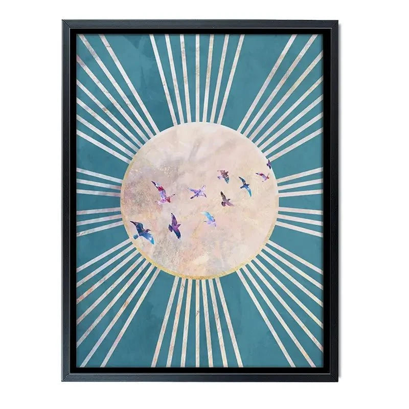 Birds Sun Boho Canvas Print Birds Sun Boho Canvas Print wall art product Sarah Manovski