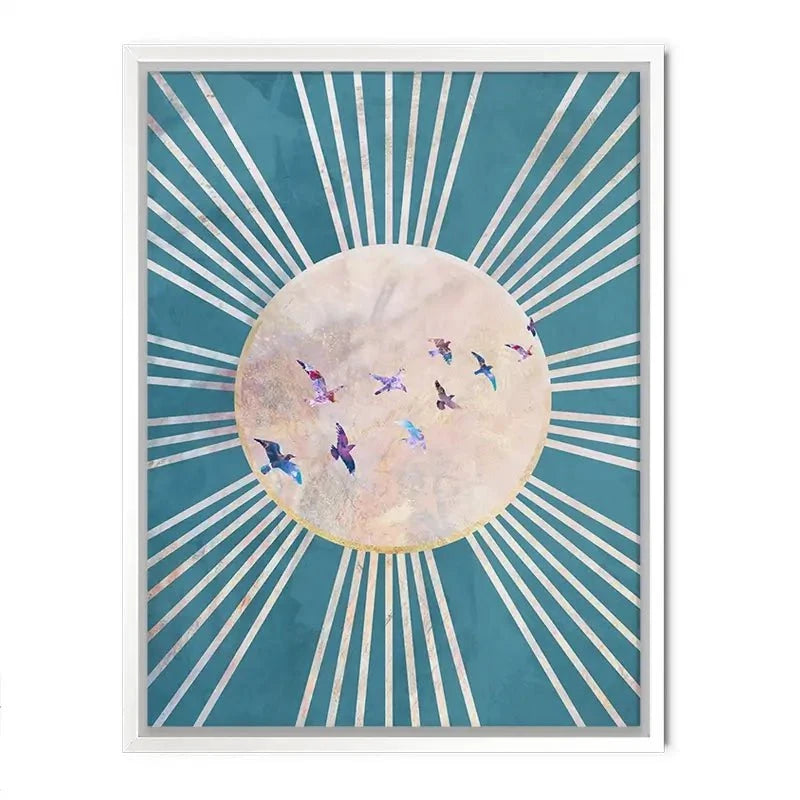 Birds Sun Boho Canvas Print Birds Sun Boho Canvas Print wall art product Sarah Manovski