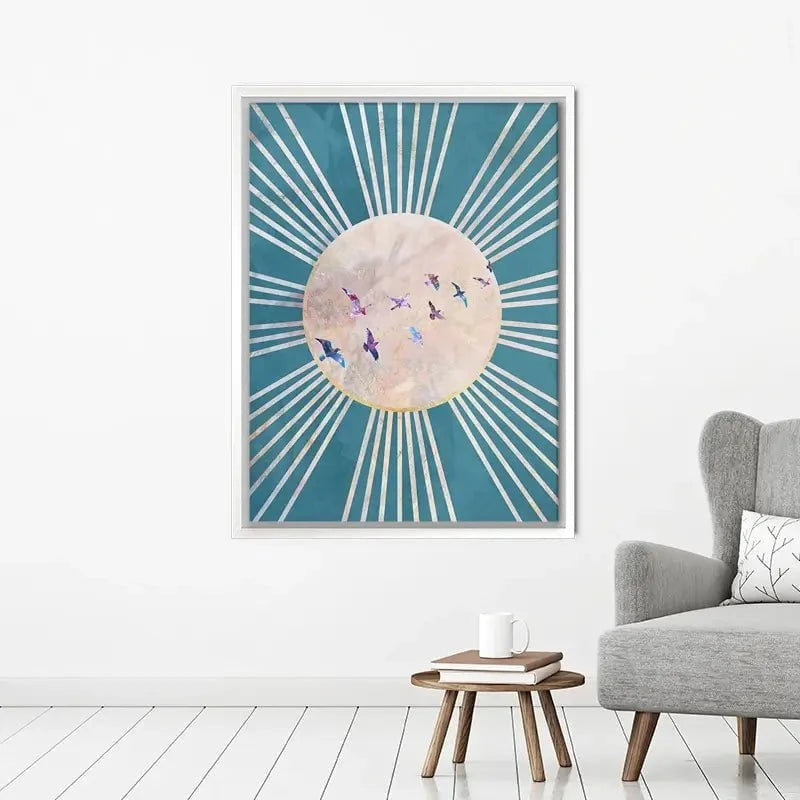 Birds Sun Boho Canvas Print Birds Sun Boho Canvas Print wall art product Sarah Manovski