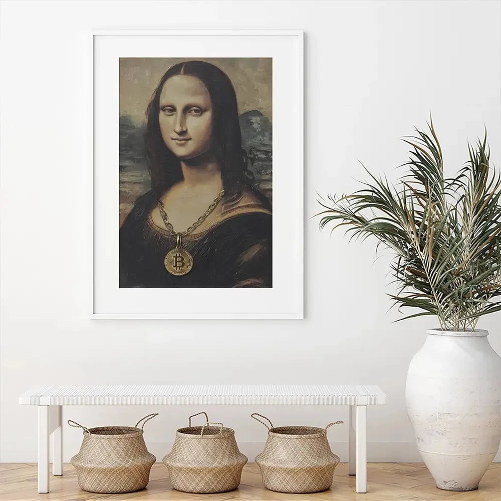 Bitcoin Smile Framed Art Print Bitcoin Smile Framed Art Print wall art product Svetlana Aleynikova