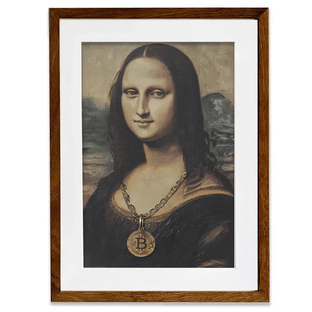 Bitcoin Smile Framed Art Print Bitcoin Smile Framed Art Print wall art product Svetlana Aleynikova