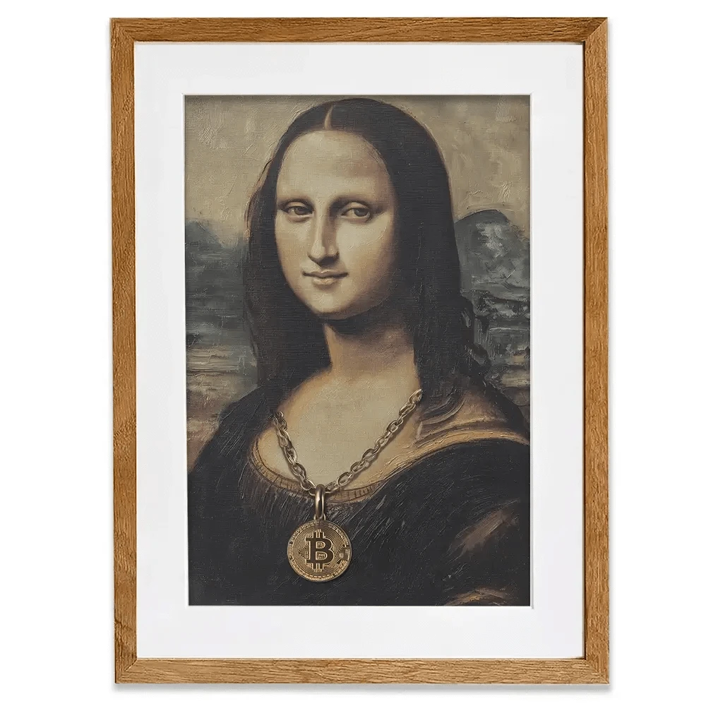 Bitcoin Smile Framed Art Print Bitcoin Smile Framed Art Print wall art product Svetlana Aleynikova