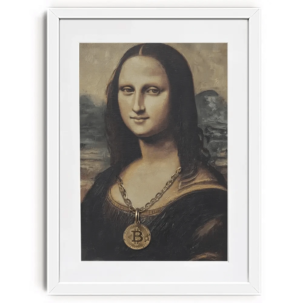 Bitcoin Smile Framed Art Print Bitcoin Smile Framed Art Print wall art product Svetlana Aleynikova