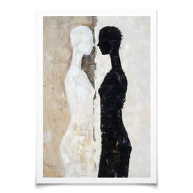 Black And Beige Figures Art Print Black And Beige Figures Art Print wall art product LSR Design Studio - Independent
