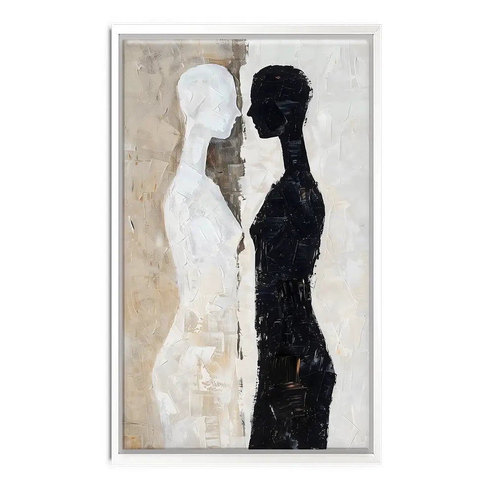Black And Beige Figures Canvas Print Black And Beige Figures Canvas Print wall art product LSR Design Studio - Independent