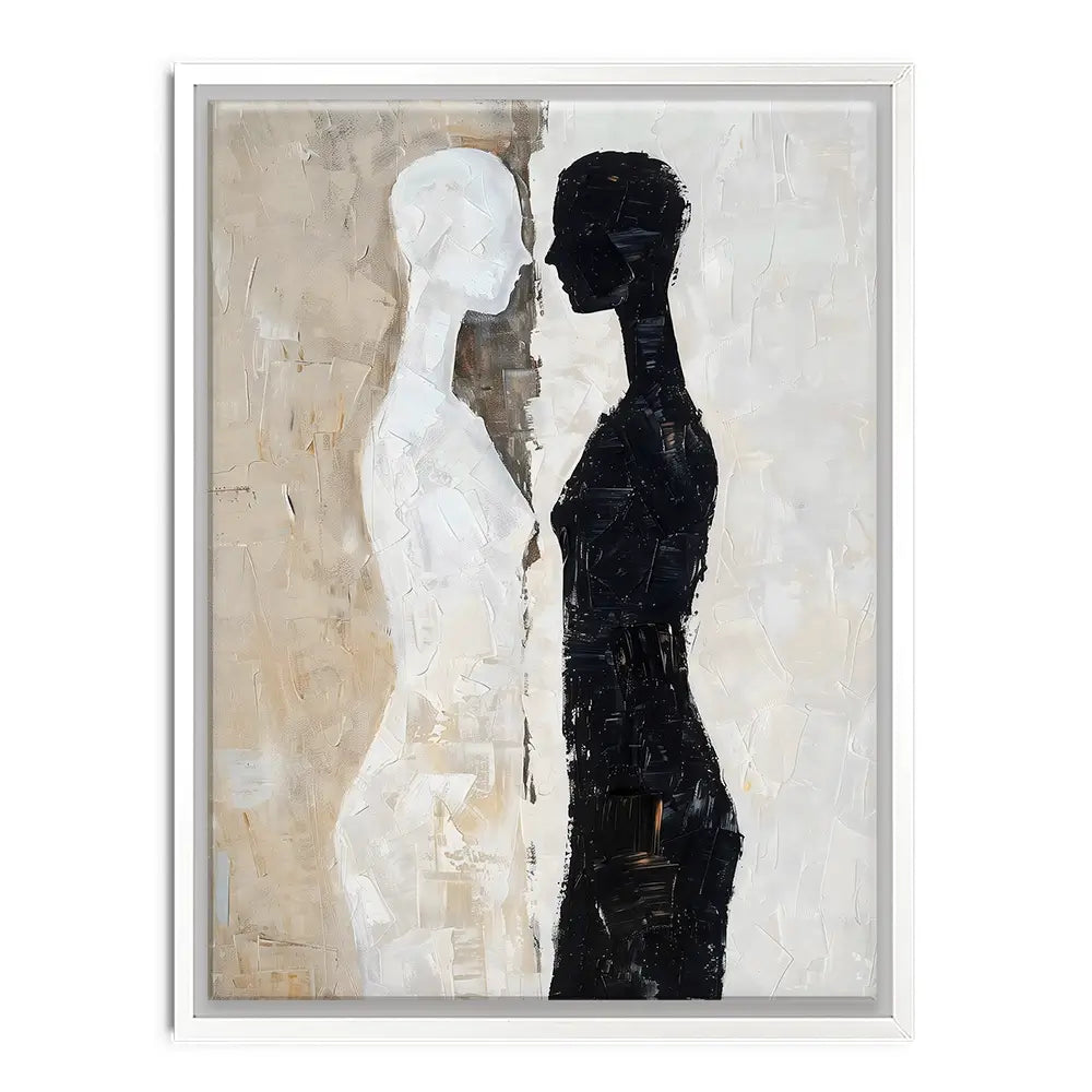 Black And Beige Figures Canvas Print Black And Beige Figures Canvas Print wall art product LSR Design Studio - Independent