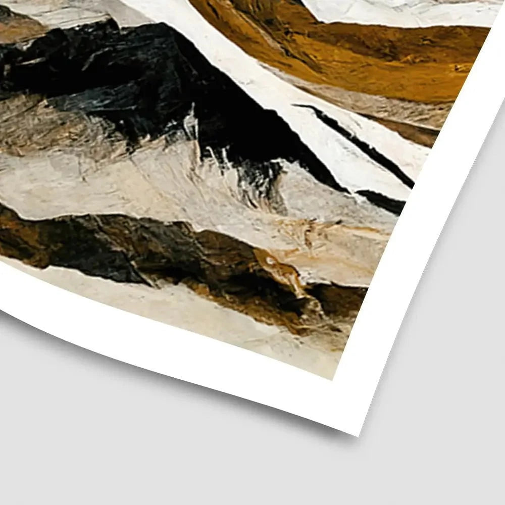 Black And Ochre Mountains Art Print Black And Ochre Mountains Art Print wall art product Treechild