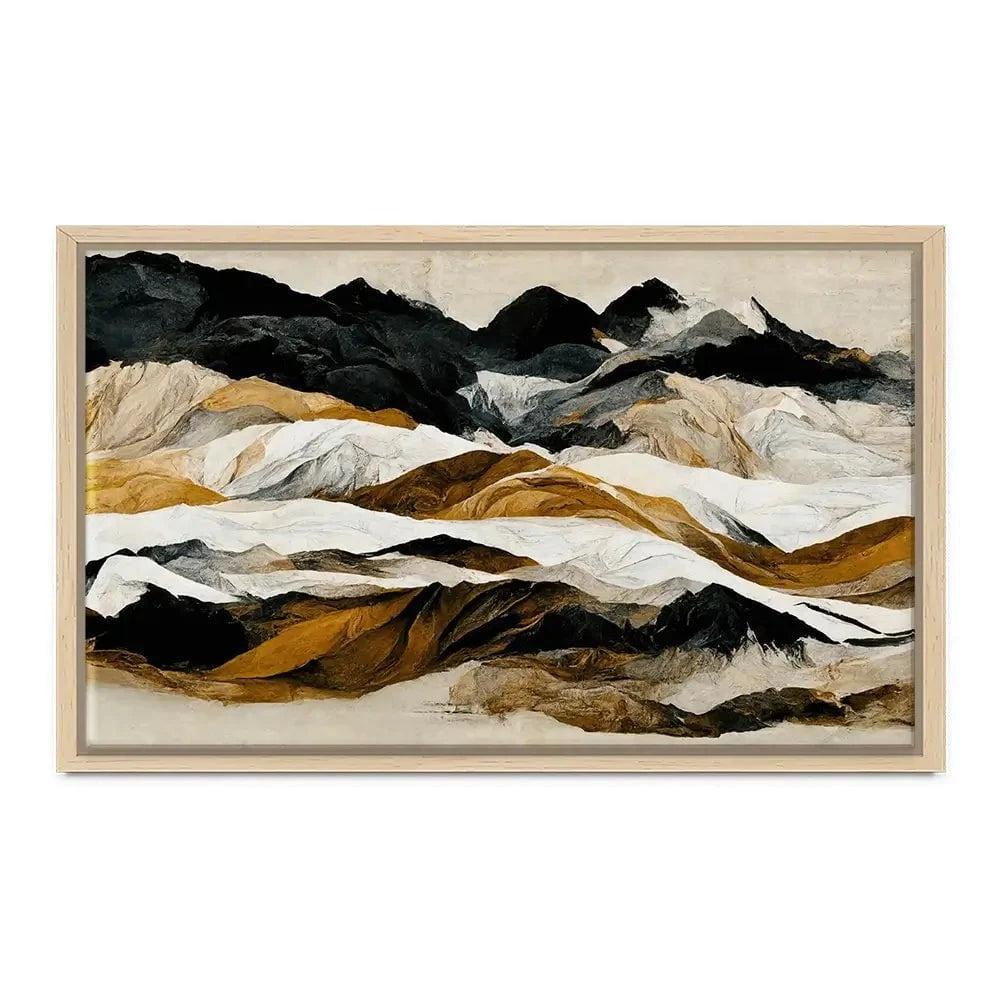 Black And Ochre Mountains Canvas Print Black And Ochre Mountains Canvas Print wall art product Treechild