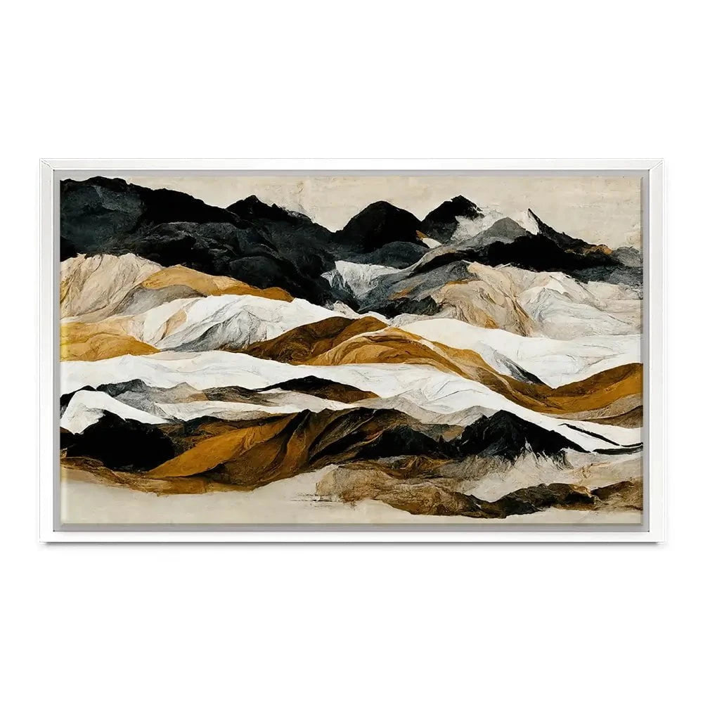 Black And Ochre Mountains Canvas Print Black And Ochre Mountains Canvas Print wall art product Treechild