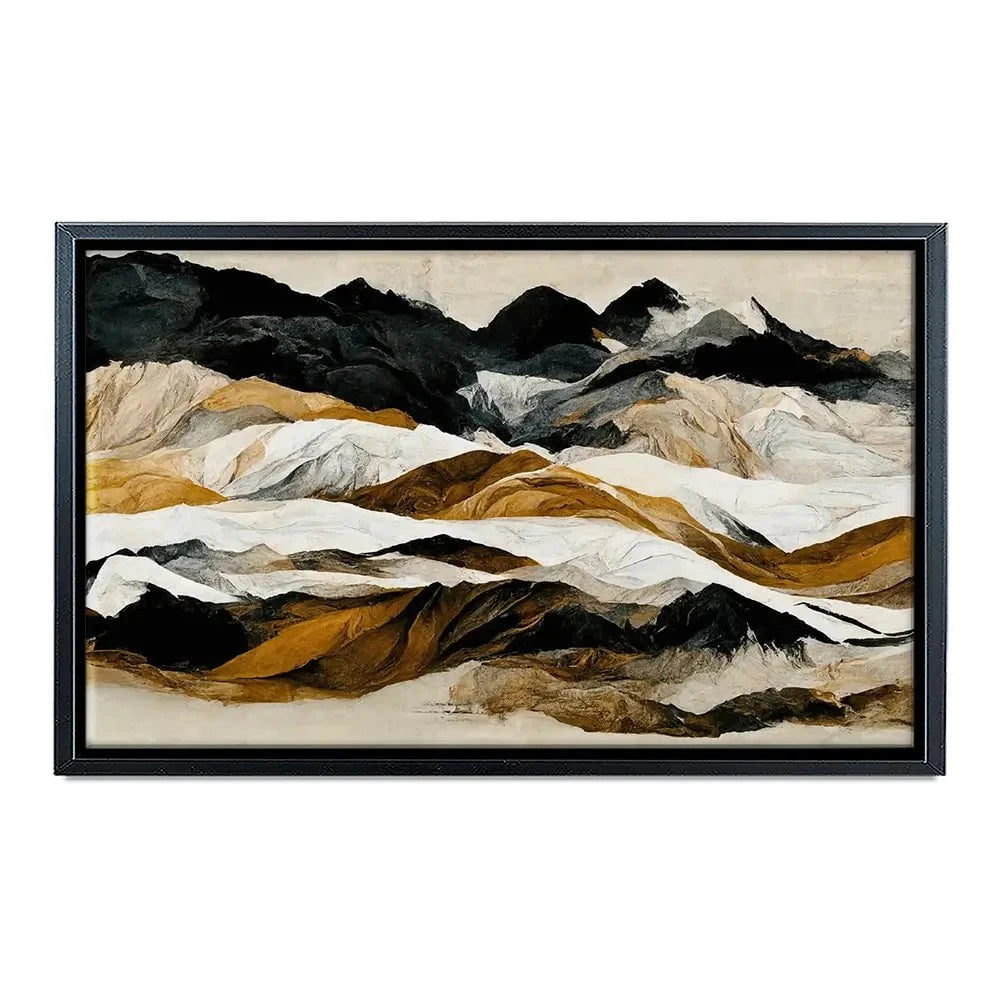 Black And Ochre Mountains Canvas Print Black And Ochre Mountains Canvas Print wall art product Treechild