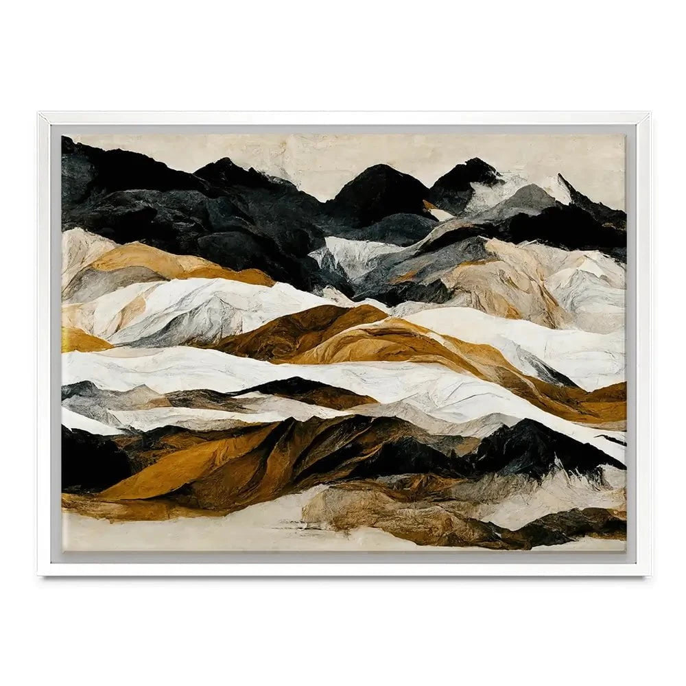 Black And Ochre Mountains Canvas Print Black And Ochre Mountains Canvas Print wall art product Treechild