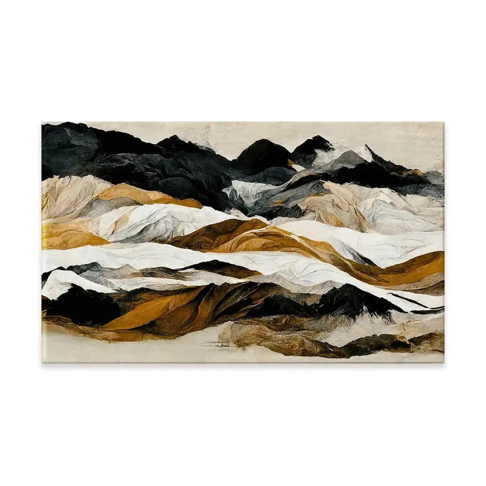 Black And Ochre Mountains Canvas Print Black And Ochre Mountains Canvas Print wall art product Treechild