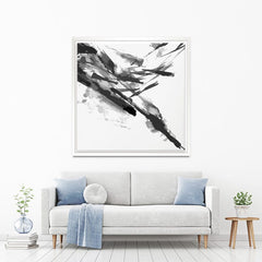 Black And White Abstract Square Canvas Print wall art product shooarts / Shutterstock