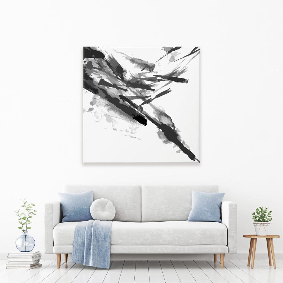 Black And White Abstract Square Canvas Print wall art product shooarts / Shutterstock
