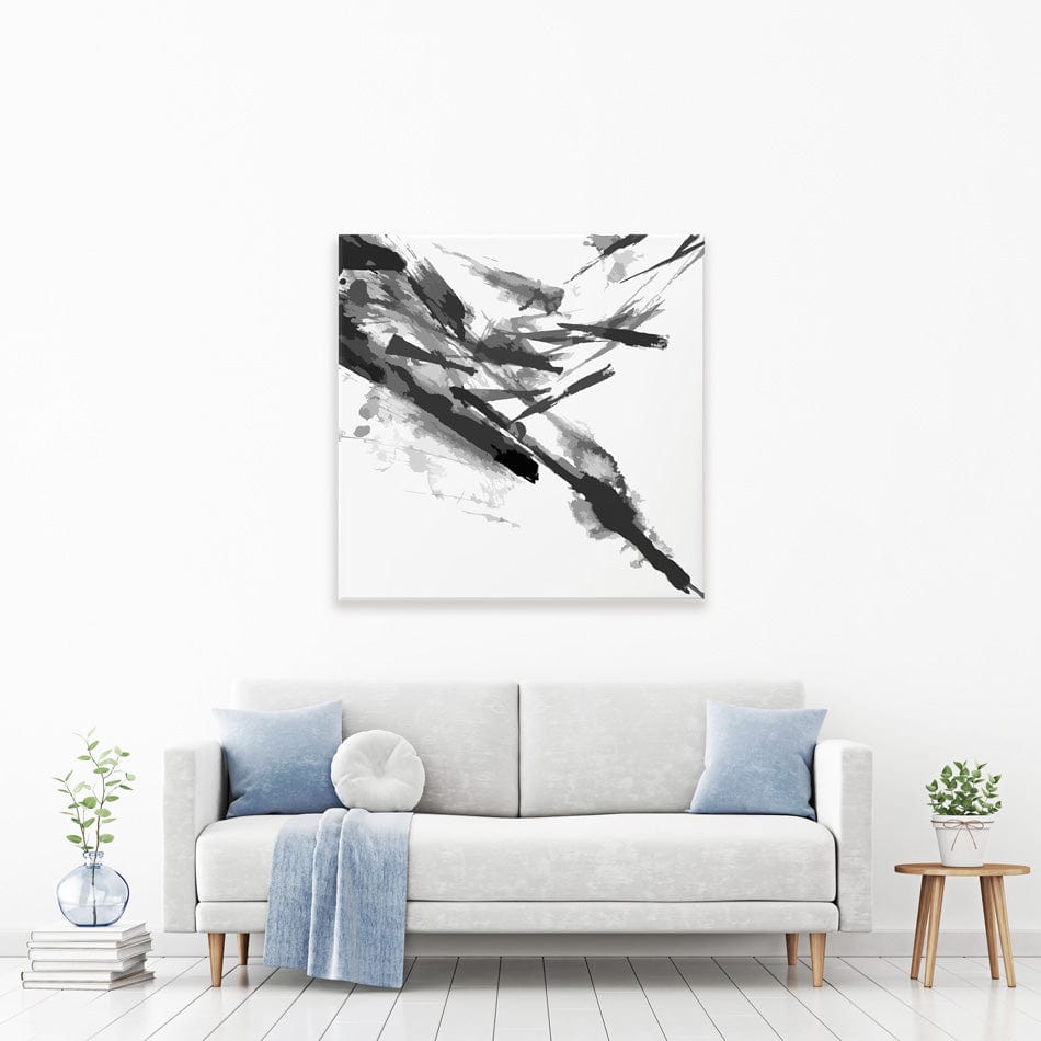 Black And White Abstract Square Canvas Print wall art product shooarts / Shutterstock