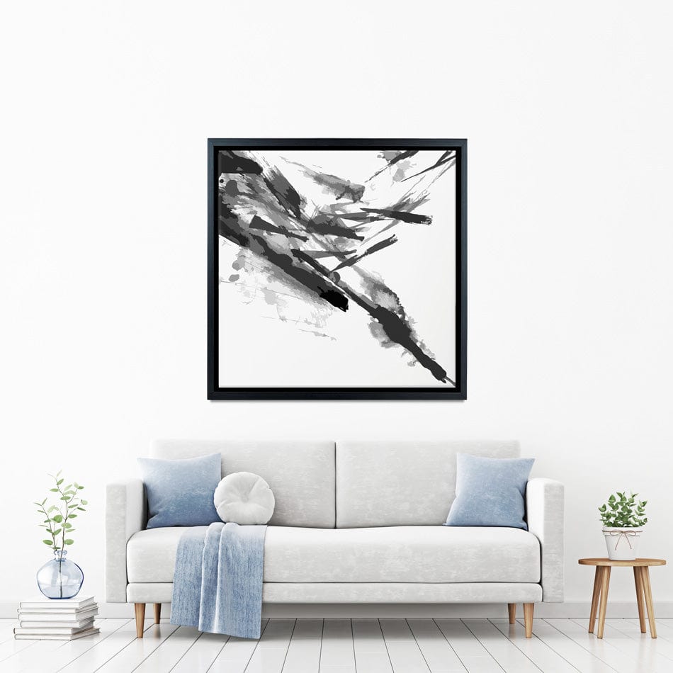 Black And White Abstract Square Canvas Print wall art product shooarts / Shutterstock
