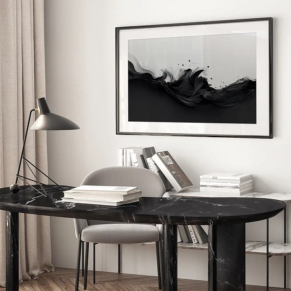 Black And White Boundary Framed Art Print Black And White Boundary Framed Art Print wall art product Fortis Design / Shutterstock