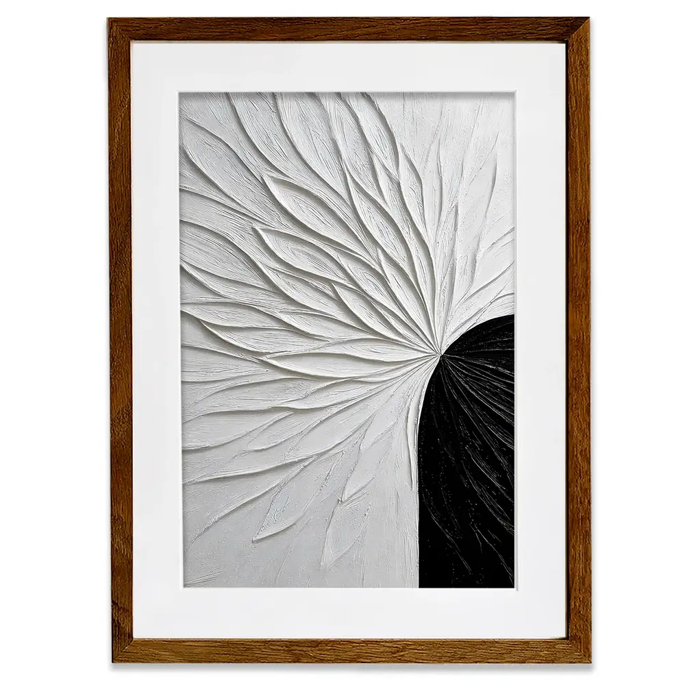 Black And White Floral Framed Art Print Black And White Floral Framed Art Print wall art product LSR Design Studio - Independent