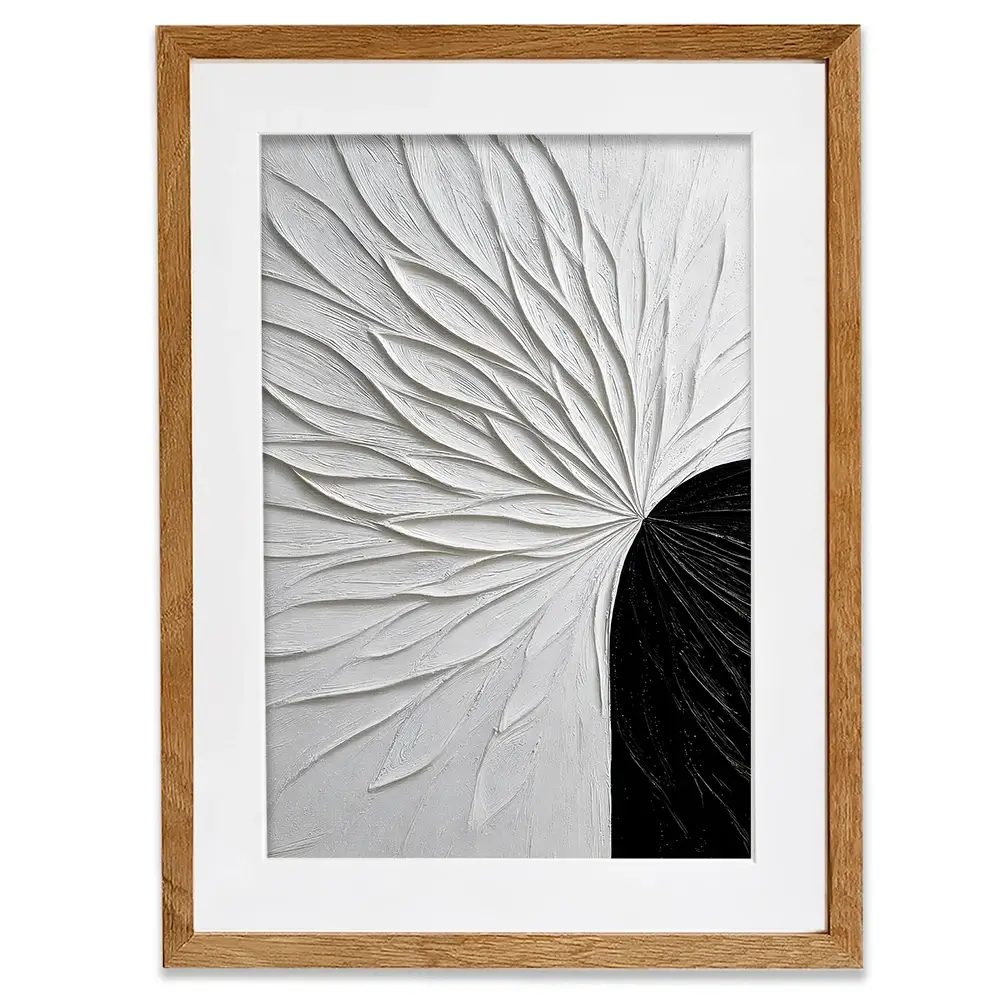 Black And White Floral Framed Art Print Black And White Floral Framed Art Print wall art product LSR Design Studio - Independent