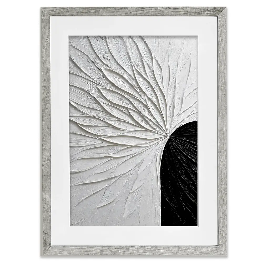 Black And White Floral Framed Art Print Black And White Floral Framed Art Print wall art product LSR Design Studio - Independent