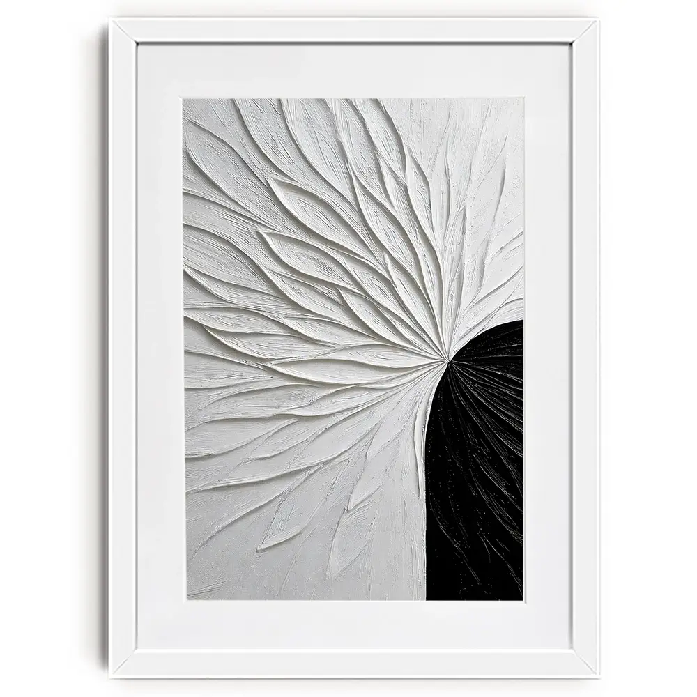 Black And White Floral Framed Art Print Black And White Floral Framed Art Print wall art product LSR Design Studio - Independent