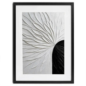 Black And White Floral Framed Art Print Black And White Floral Framed Art Print wall art product LSR Design Studio - Independent