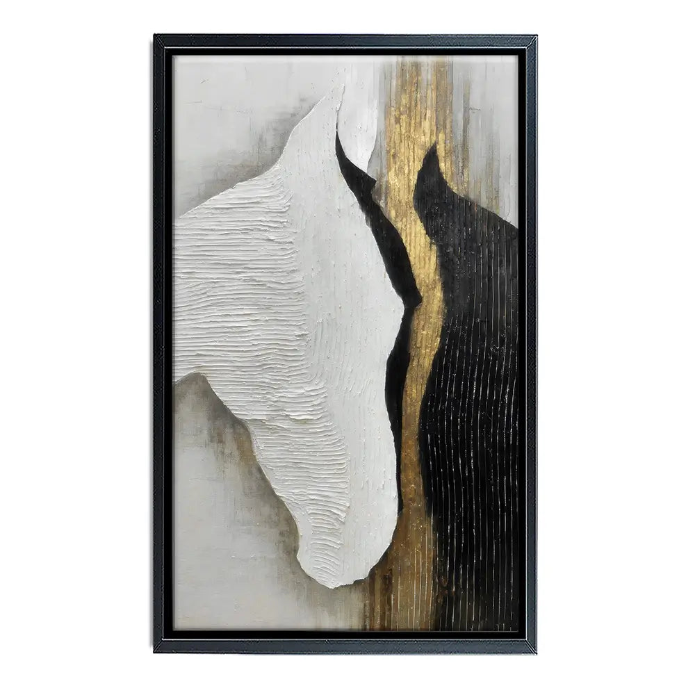 Black And White Horses Canvas Print Black And White Horses Canvas Print wall art product LSR Design Studio - Independent