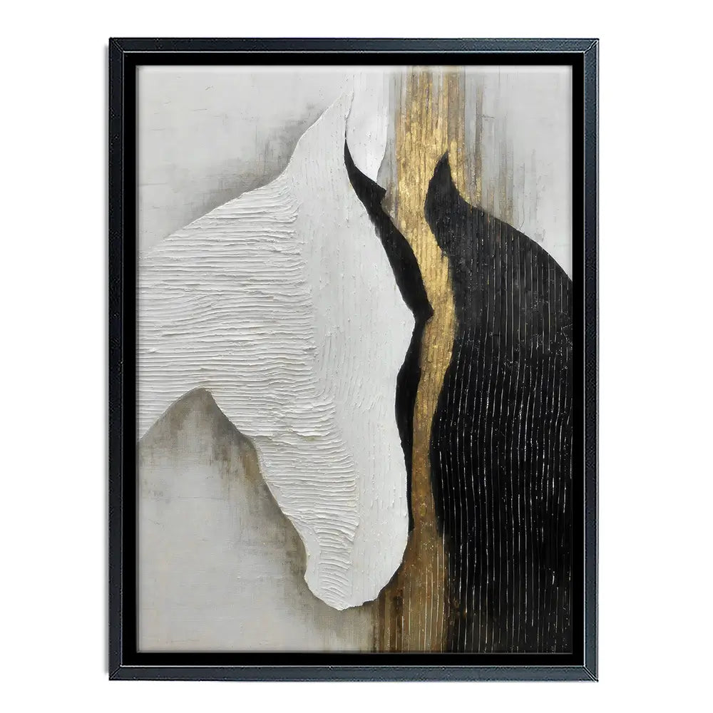 Black And White Horses Canvas Print Black And White Horses Canvas Print wall art product LSR Design Studio - Independent