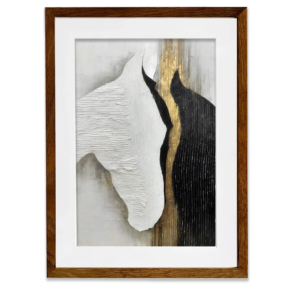 Black And White Horses Framed Art Print Black And White Horses Framed Art Print wall art product LSR Design Studio - Independent