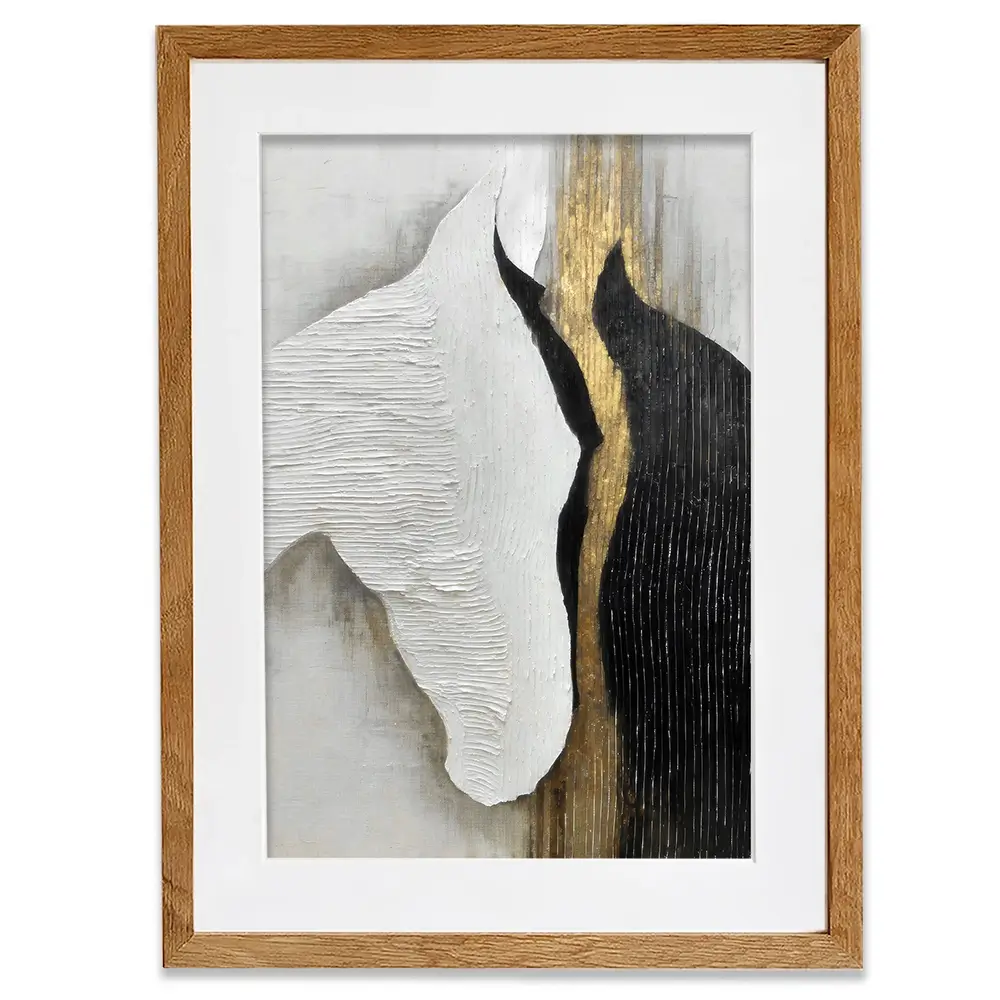 Black And White Horses Framed Art Print Black And White Horses Framed Art Print wall art product LSR Design Studio - Independent