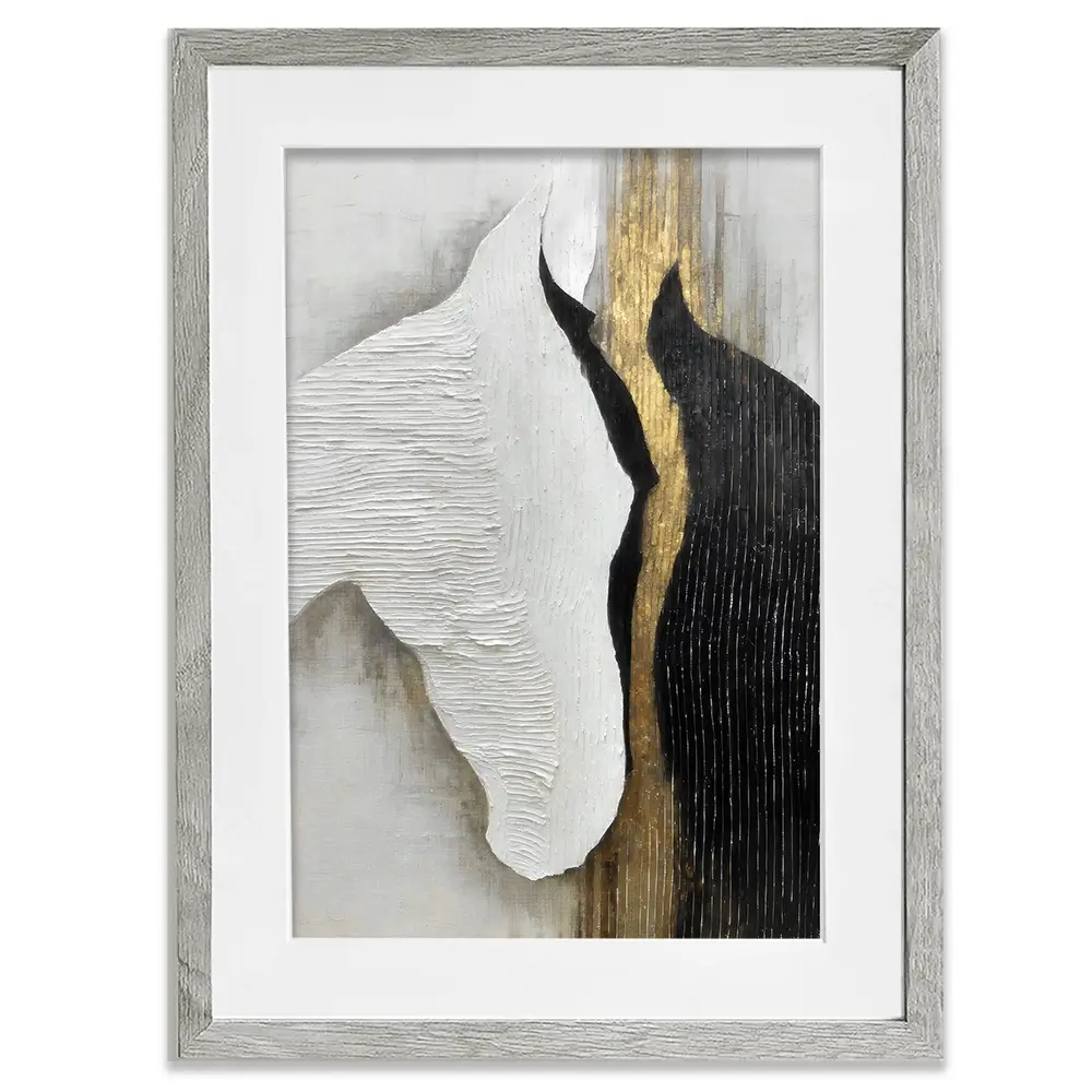 Black And White Horses Framed Art Print Black And White Horses Framed Art Print wall art product LSR Design Studio - Independent