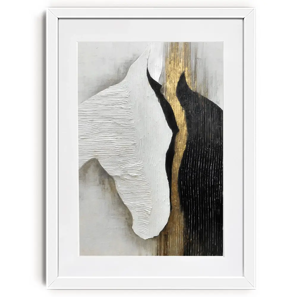 Black And White Horses Framed Art Print Black And White Horses Framed Art Print wall art product LSR Design Studio - Independent