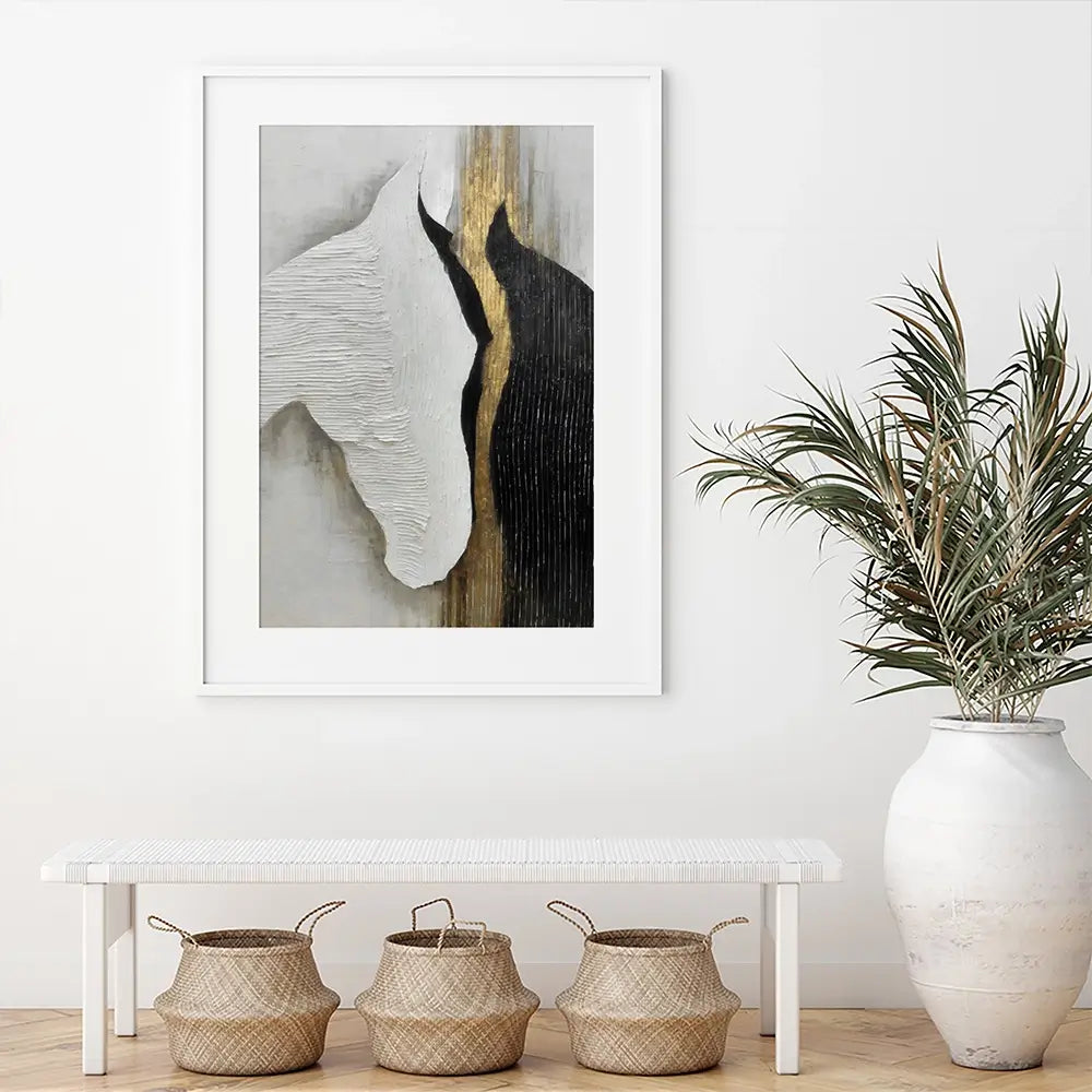 Black And White Horses Framed Art Print Black And White Horses Framed Art Print wall art product LSR Design Studio - Independent