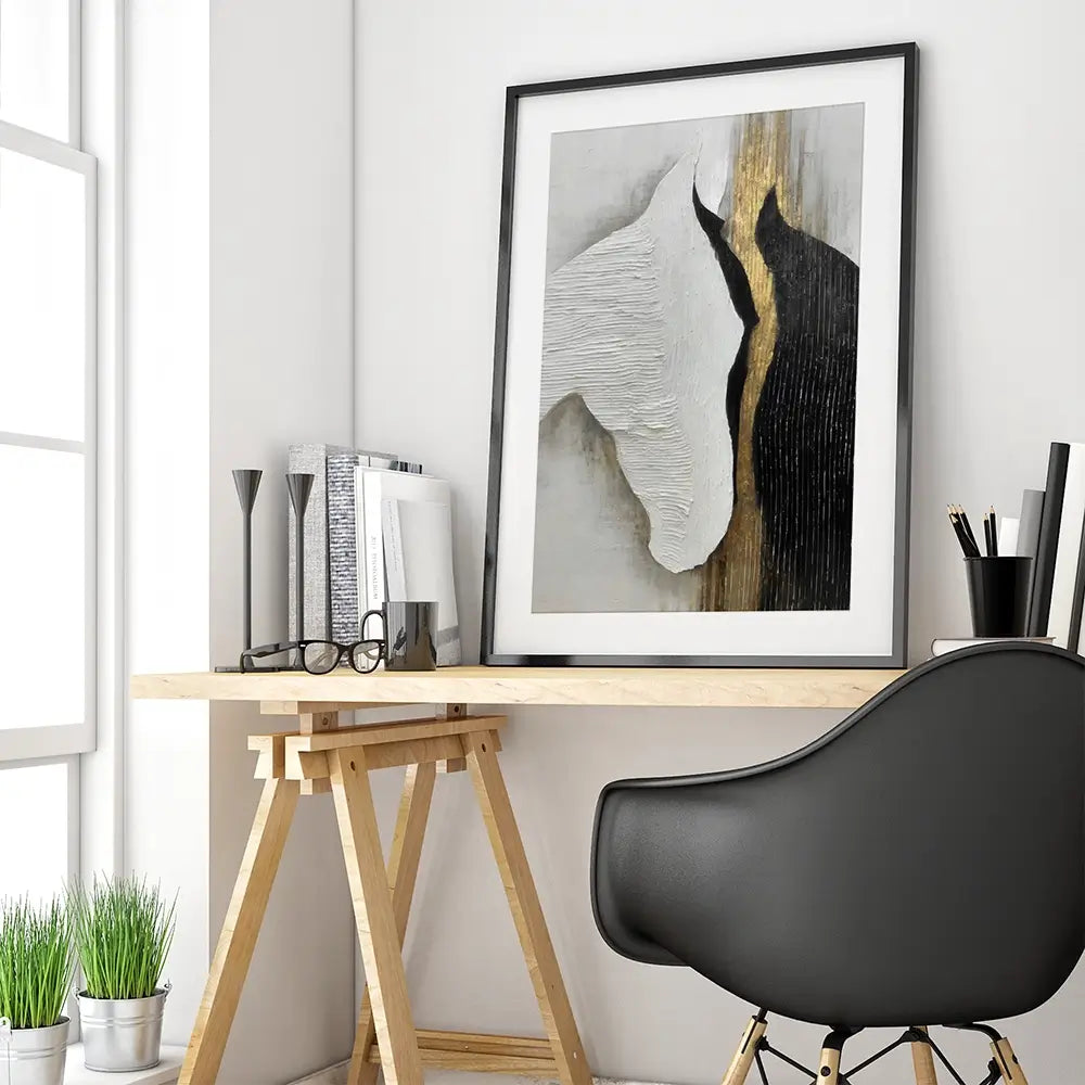 Black And White Horses Framed Art Print Black And White Horses Framed Art Print wall art product LSR Design Studio - Independent