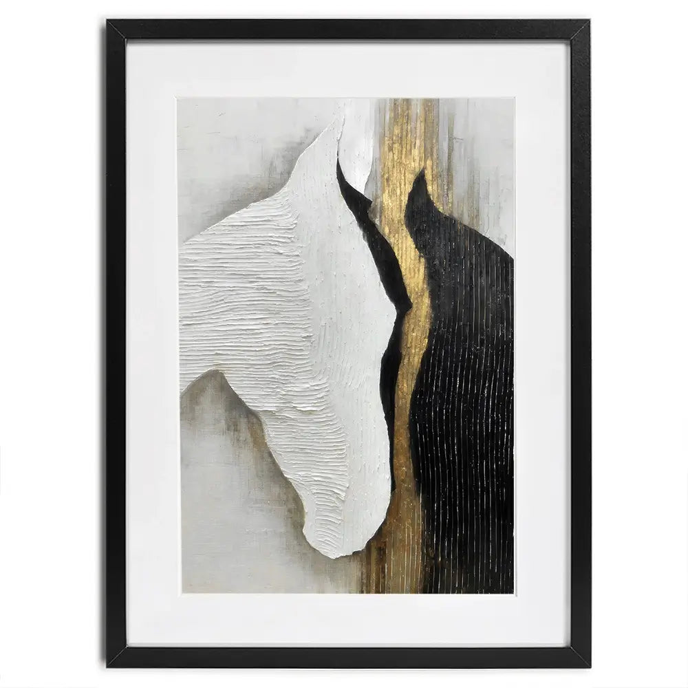 Black And White Horses Framed Art Print Black And White Horses Framed Art Print wall art product LSR Design Studio - Independent
