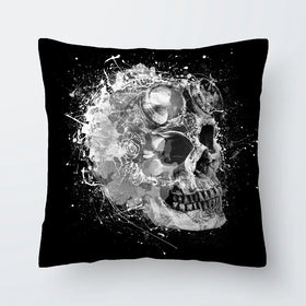 Black And White Skull Cushion Black And White Skull Cushion wall art product Aimee Linzi