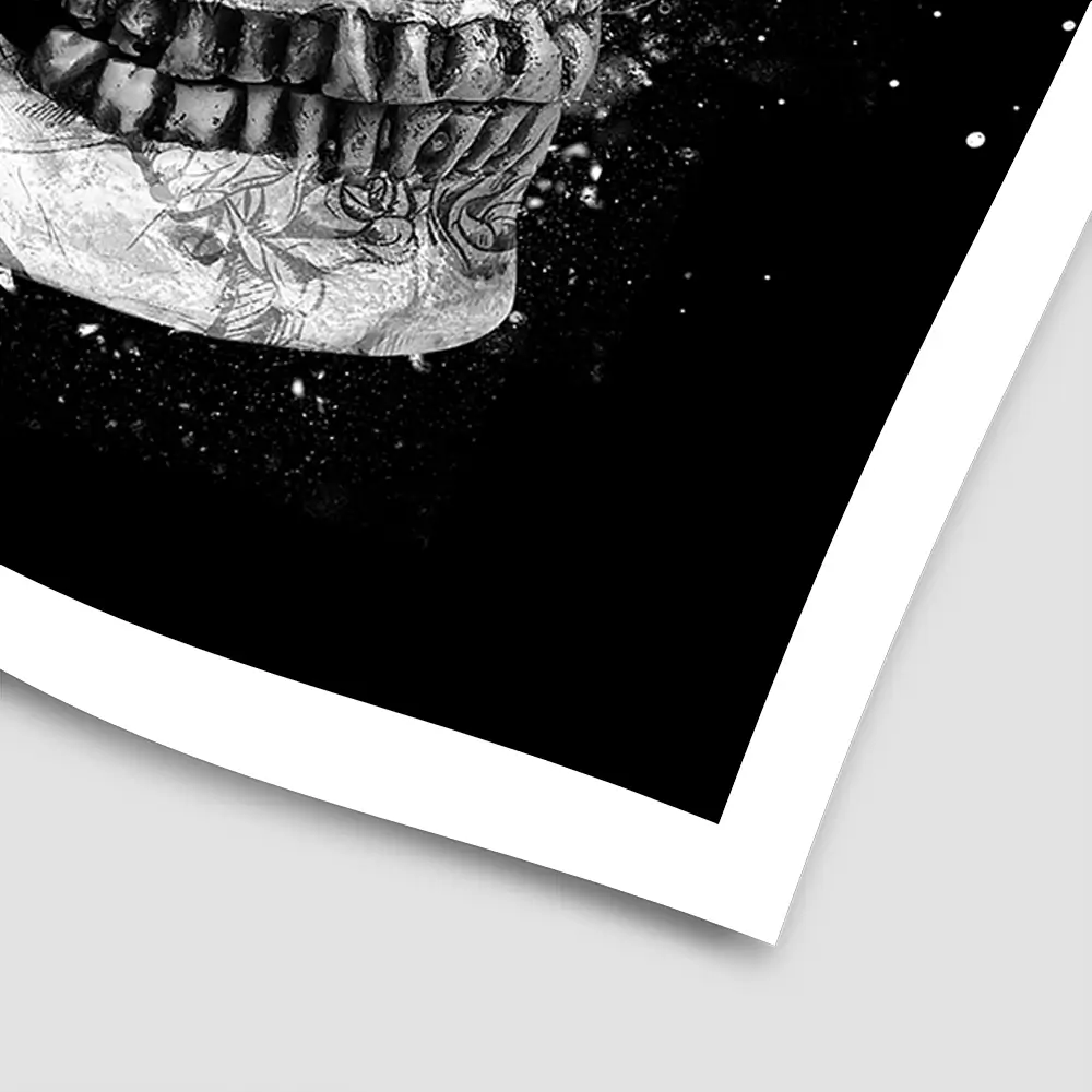 Black And White Skull Square Art Print Black And White Skull Square Art Print wall art product Aimee Linzi