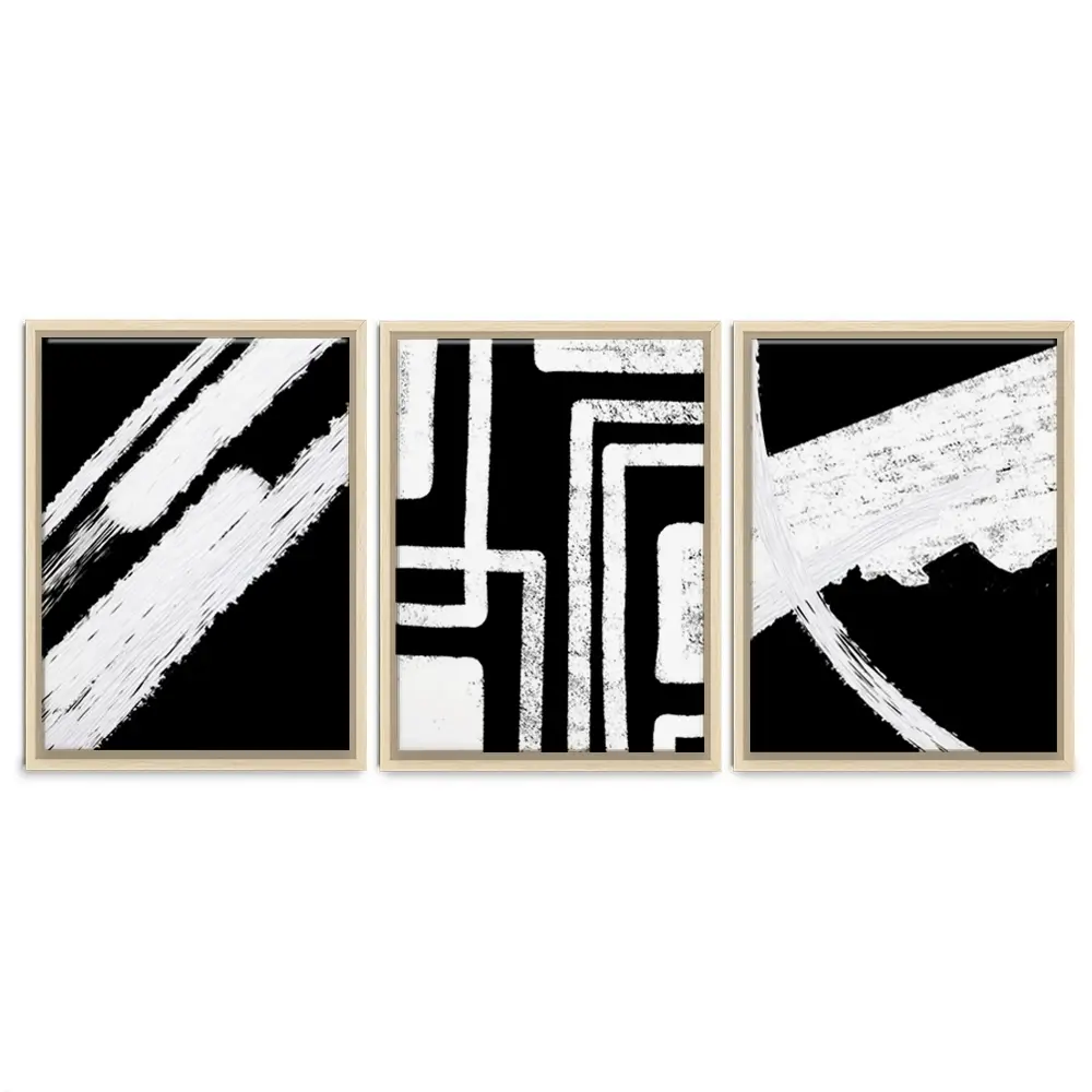 Black And White Trio Canvas Print Black And White Trio Canvas Print wall art product Yuli Saputra