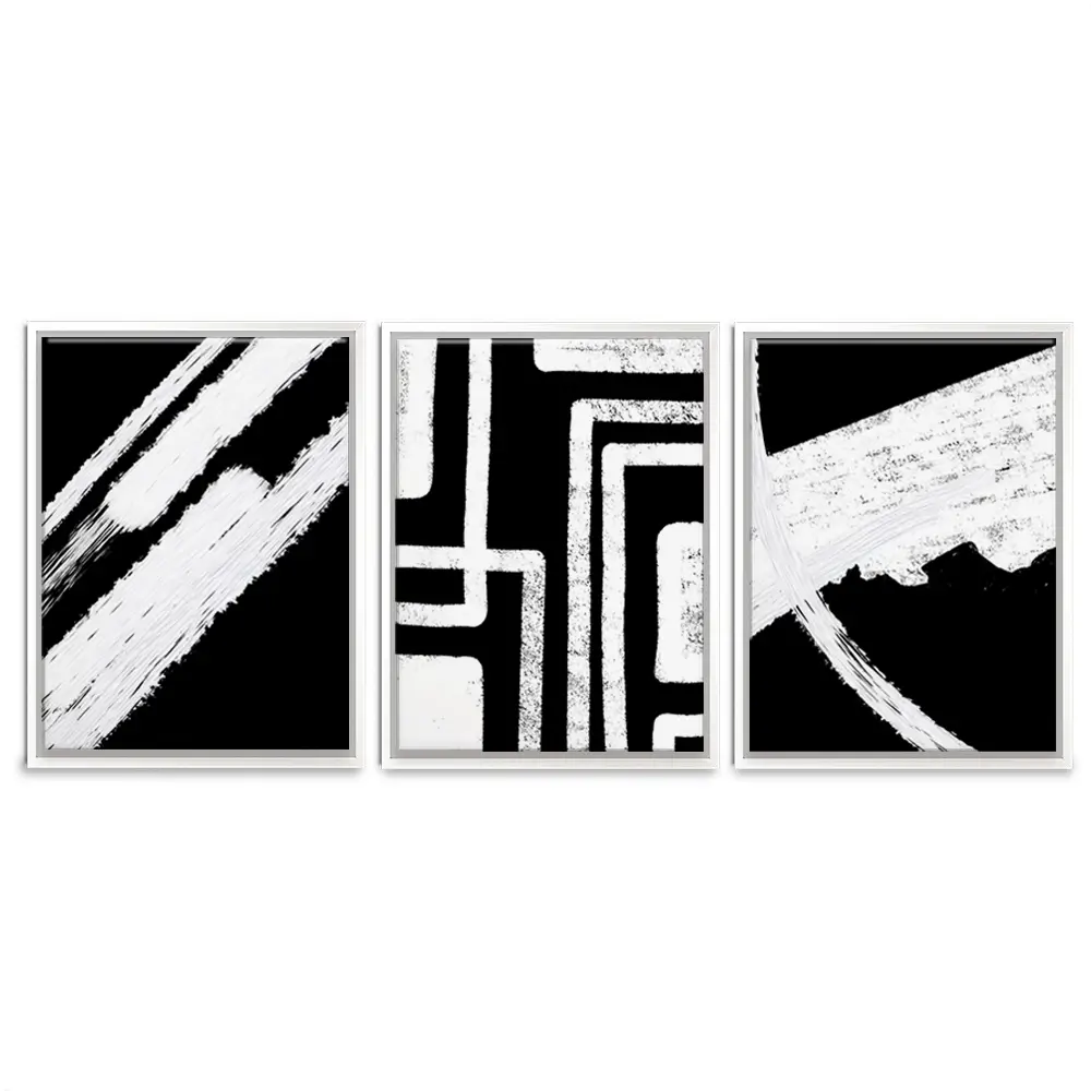 Black And White Trio Canvas Print Black And White Trio Canvas Print wall art product Yuli Saputra