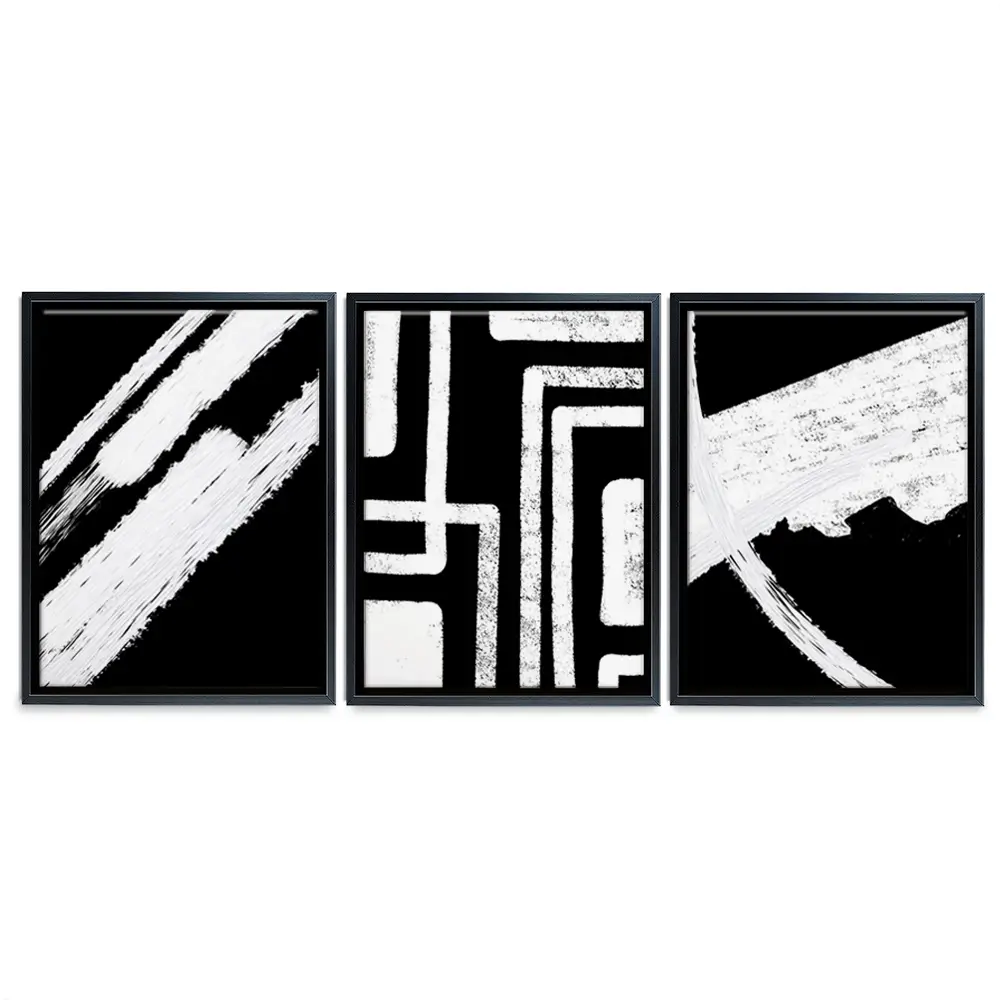 Black And White Trio Canvas Print Black And White Trio Canvas Print wall art product Yuli Saputra
