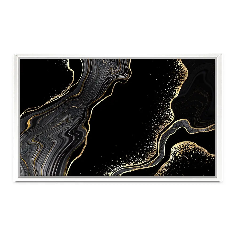 Black Marble Canvas Print Black Marble Canvas Print wall art product wacomka / Shutterstock