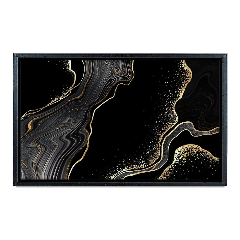 Black Marble Canvas Print Black Marble Canvas Print wall art product wacomka / Shutterstock