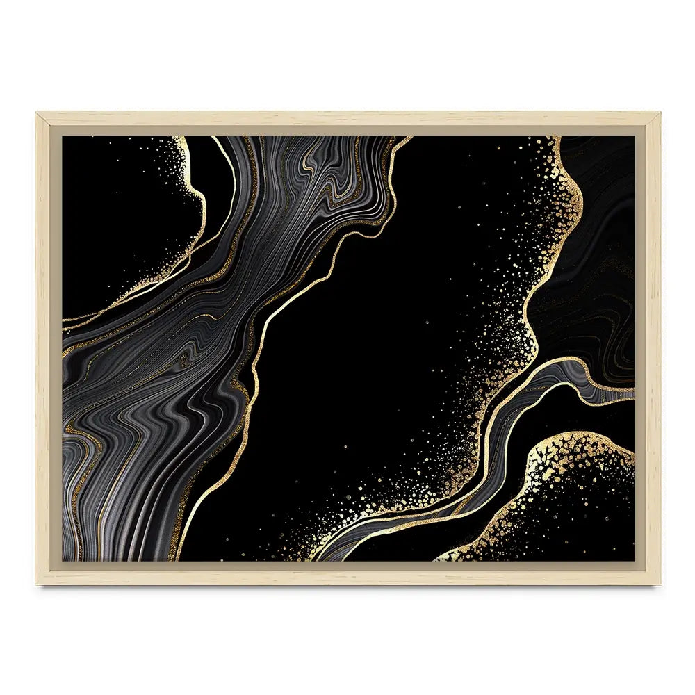 Black Marble Canvas Print Black Marble Canvas Print wall art product wacomka / Shutterstock