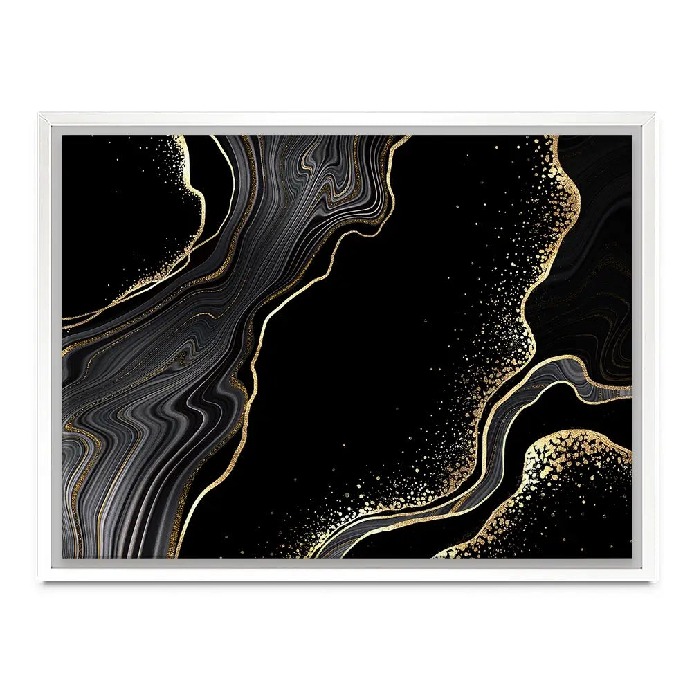 Black Marble Canvas Print Black Marble Canvas Print wall art product wacomka / Shutterstock