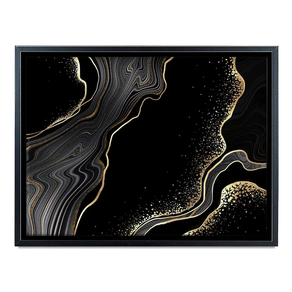 Black Marble Canvas Print Black Marble Canvas Print wall art product wacomka / Shutterstock