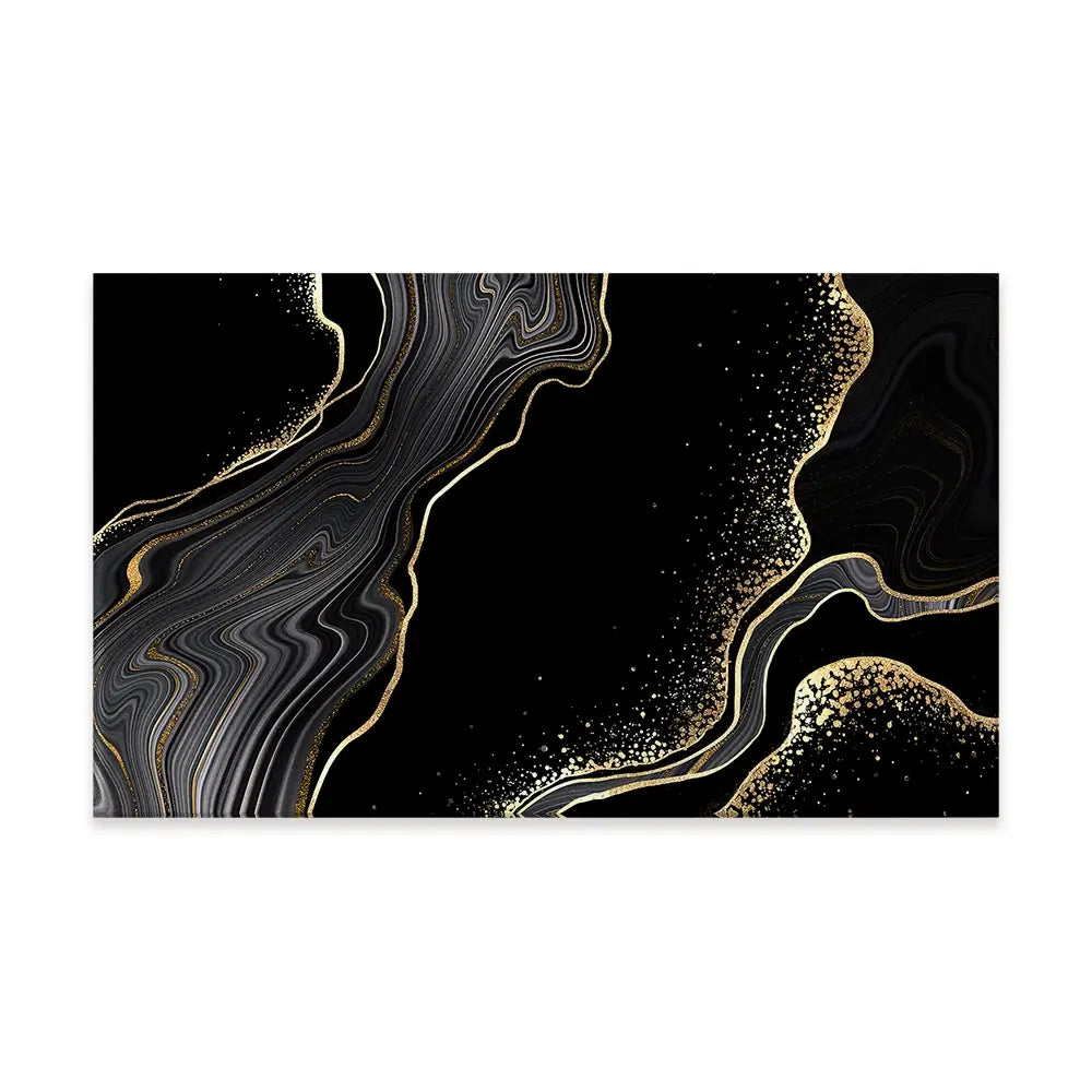 Black Marble Canvas Print Black Marble Canvas Print wall art product wacomka / Shutterstock
