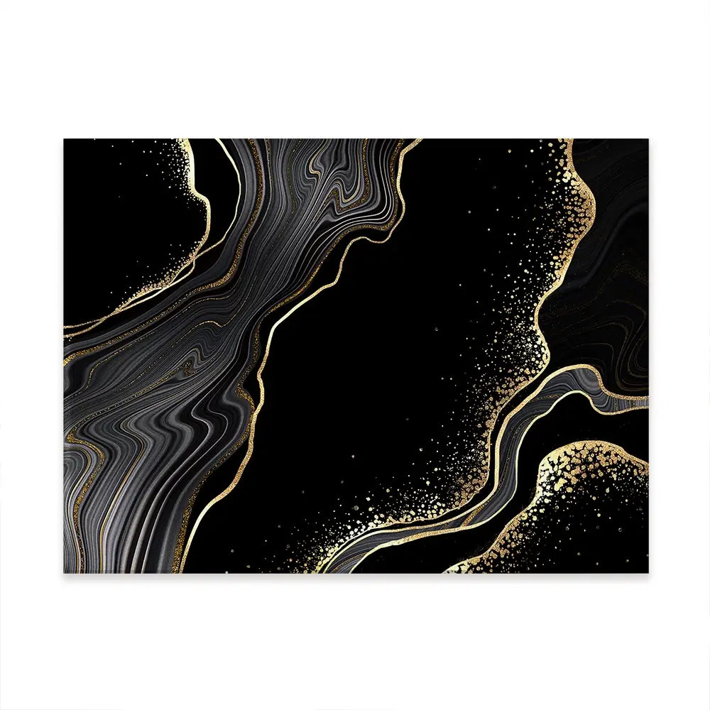 Black Marble Canvas Print Black Marble Canvas Print wall art product wacomka / Shutterstock