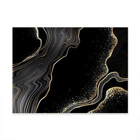 Black Marble Canvas Print Black Marble Canvas Print wall art product wacomka / Shutterstock