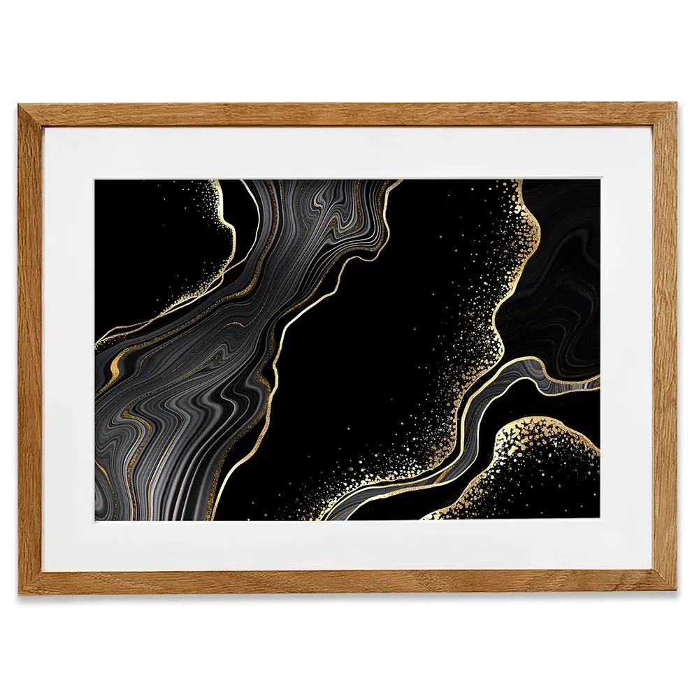 Black Marble Framed Art Print Black Marble Framed Art Print wall art product wacomka / Shutterstock