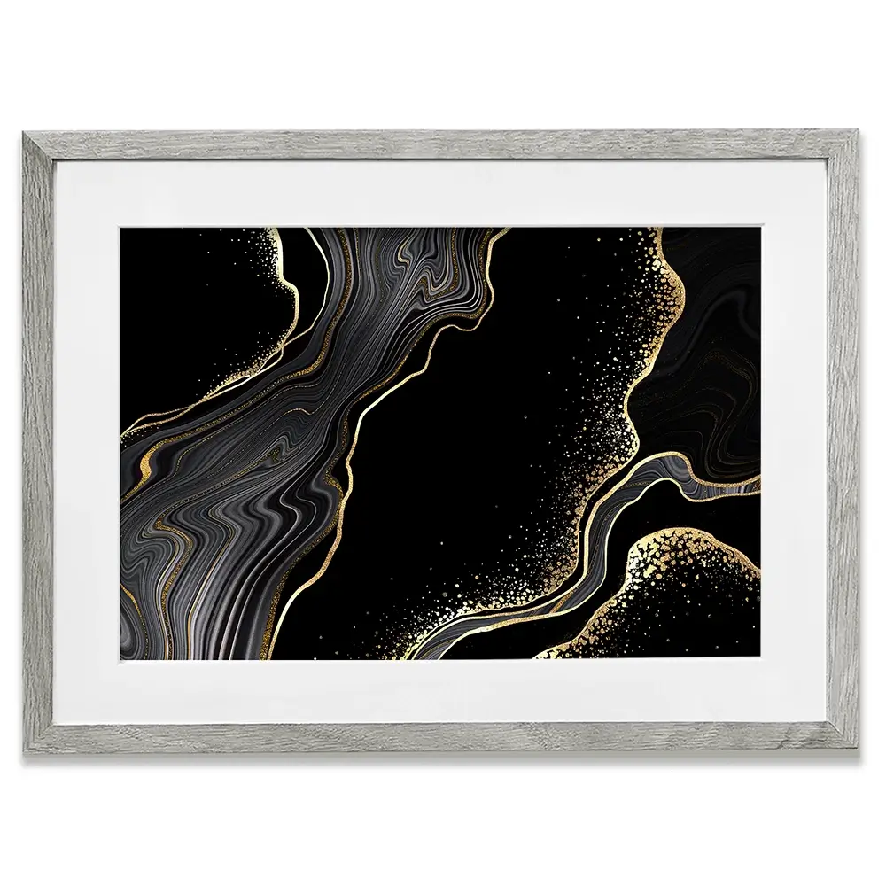 Black Marble Framed Art Print Black Marble Framed Art Print wall art product wacomka / Shutterstock